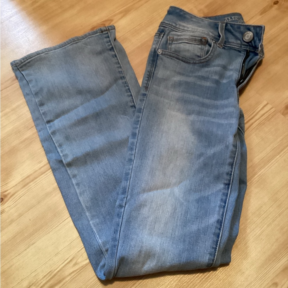 American Eagle Outfitters Light Blue Straight Leg Jeans